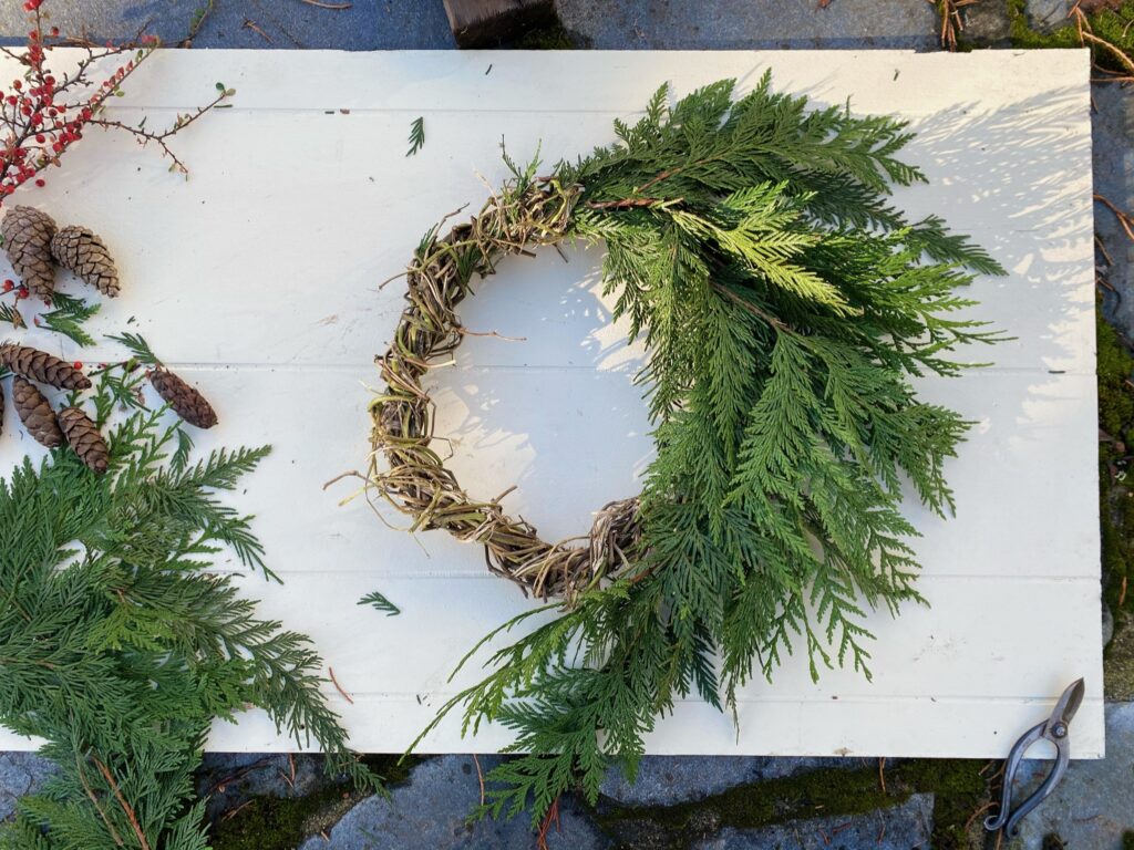 sustainable Christmas wreath