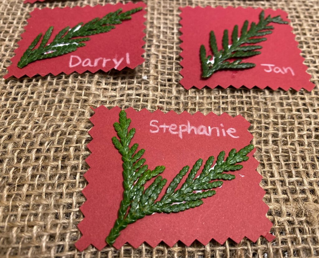 tags for the Christmas craft